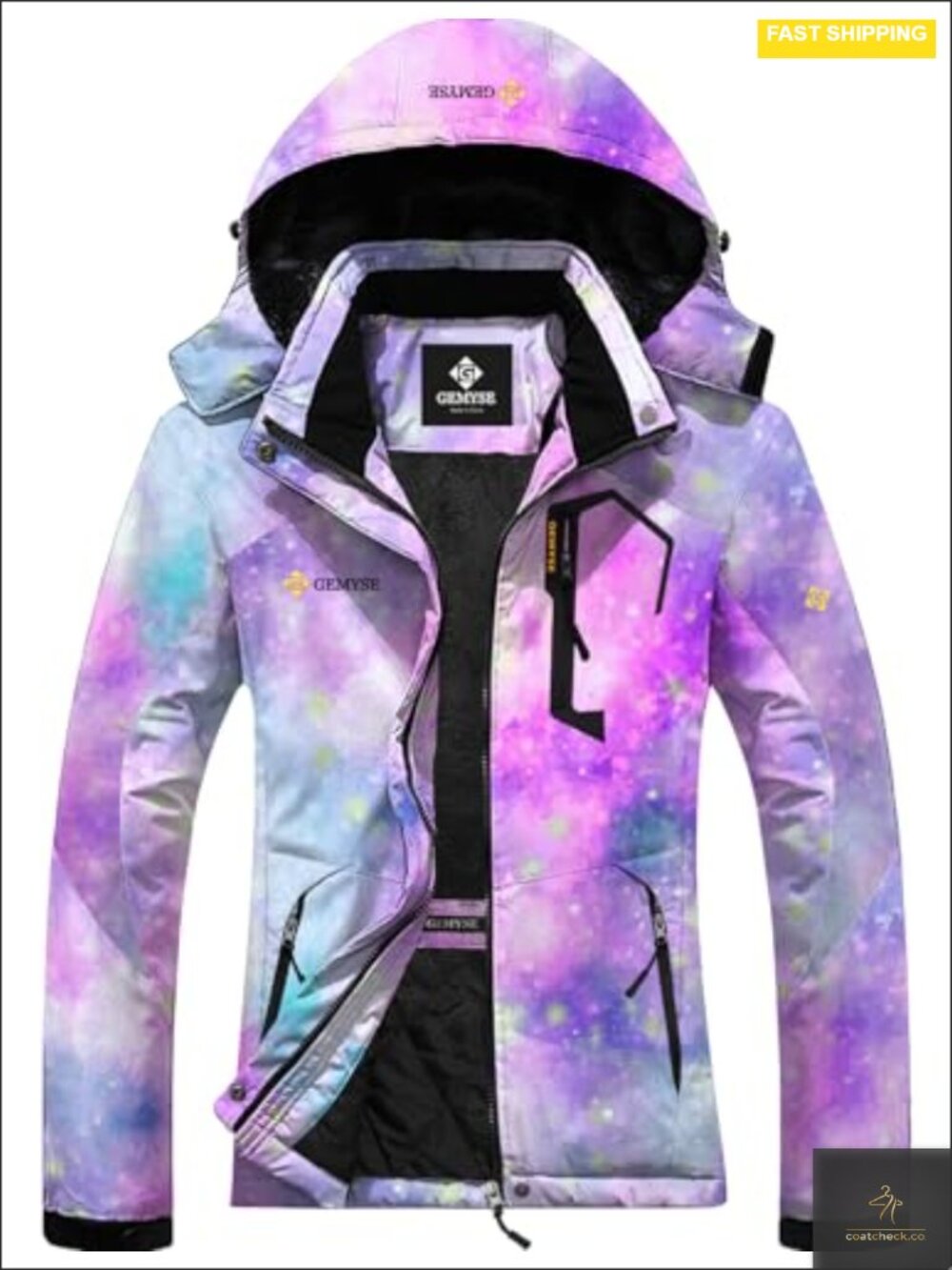 Women's Waterproof Ski Jacket Windproof Winter Coat Detachable Hood Snowboarding